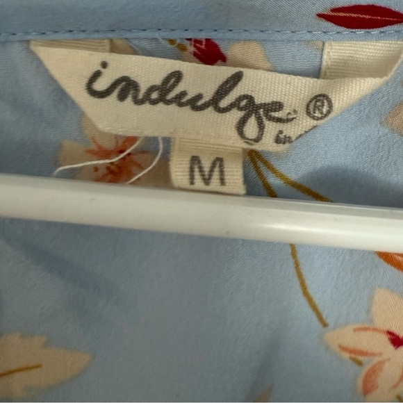 Indulge Short Flounced dress blue flowered size M - Picture 3 of 4